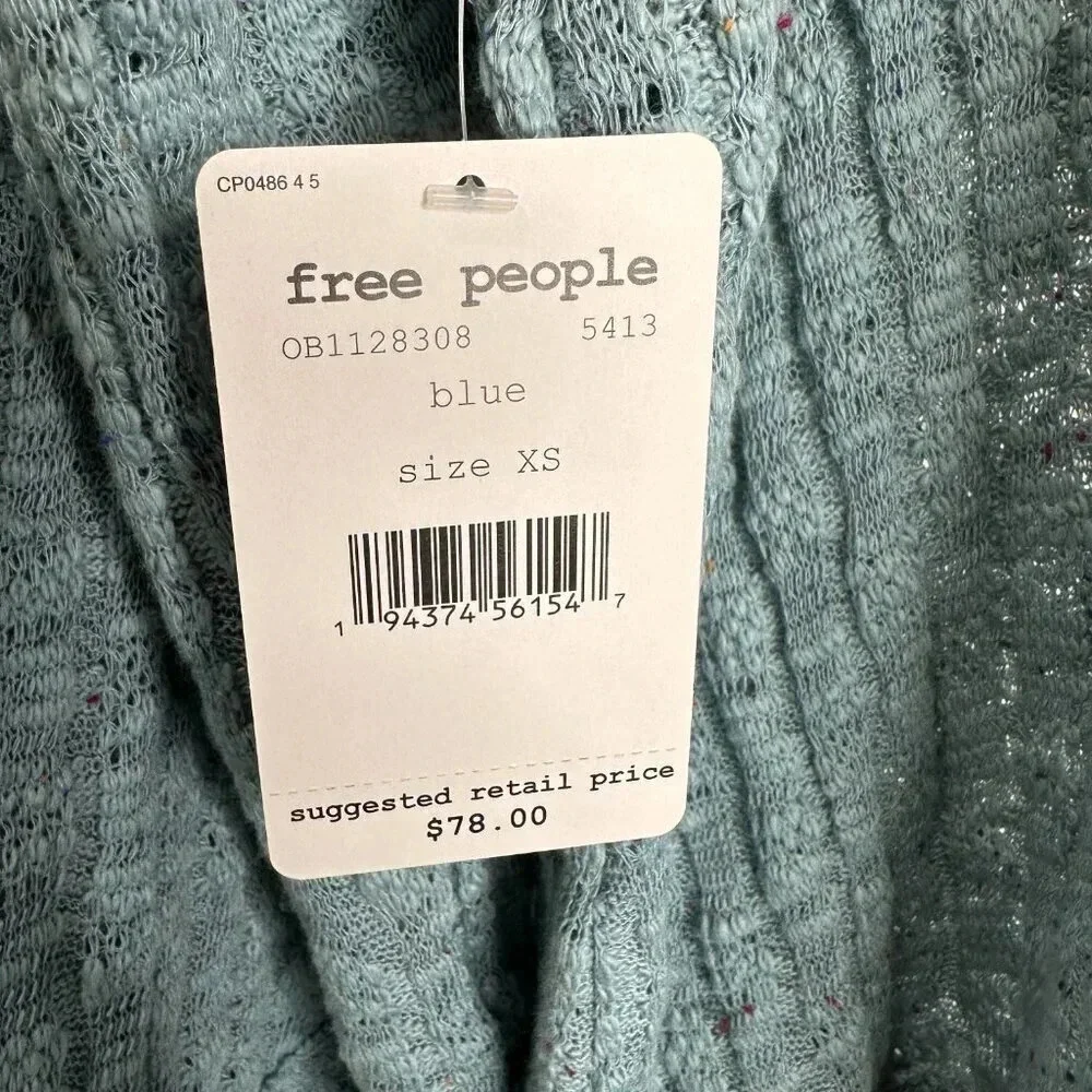 Free People Baja Babe Hooded Hacci Sweater